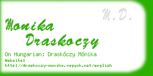 monika draskoczy business card