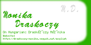 monika draskoczy business card